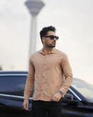 پیراهن آستین بلند مردانه نخ کش ساده رنگبندی کامل
