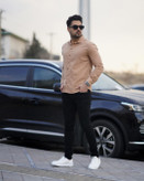 پیراهن آستین بلند مردانه نخ کش ساده رنگبندی کامل