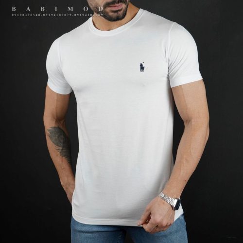 تیشرت ساده مردانه سفید و مشکی مدل آستین کوتاه  یقه گرد polo اورجینال ترک